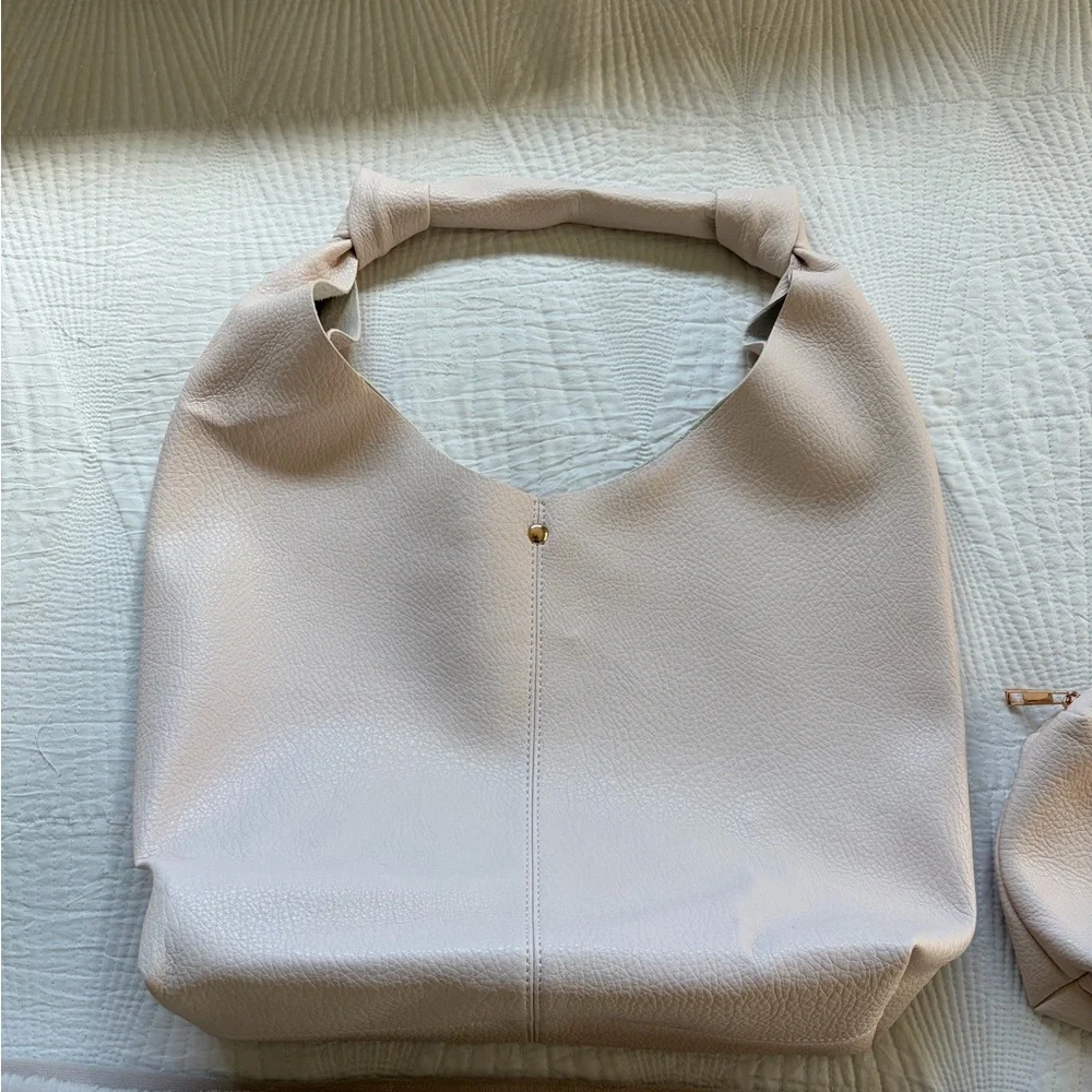 NWOT By Anthropologie The Love Knot Slouchy Bag in Cream - Picture 3 of 6
